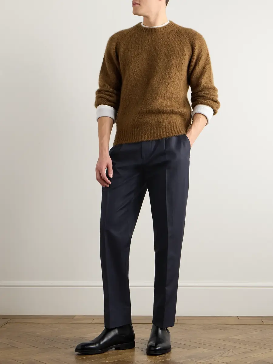 Zegna Tapered Pleated Cotton and Linen-Blend Twill Trousers - Men | Thumbnail 2 Zegna Tapered Pleated Cotton and Linen-Blend Twill Trousers - Men | Thumbnail 2