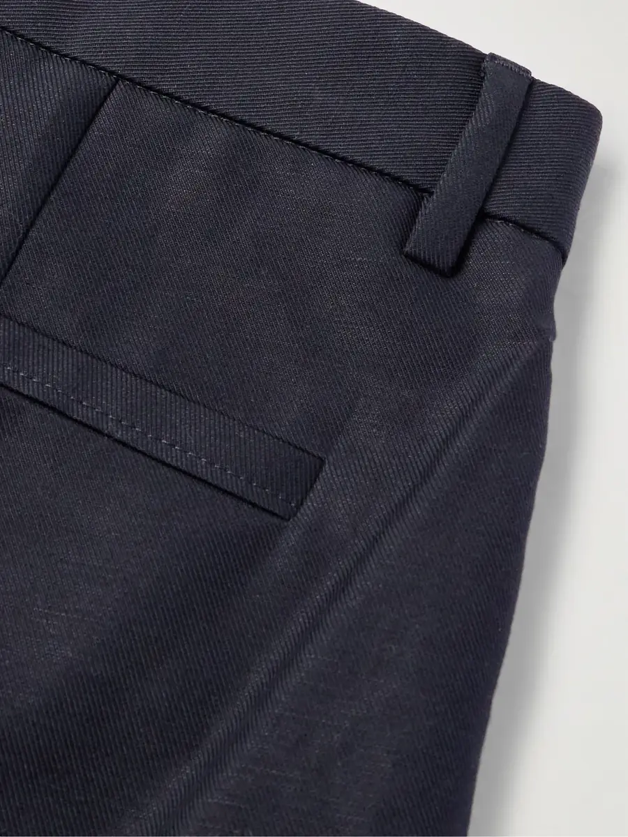 Zegna Tapered Pleated Cotton and Linen-Blend Twill Trousers - Men | Thumbnail 5 Zegna Tapered Pleated Cotton and Linen-Blend Twill Trousers - Men | Thumbnail 5