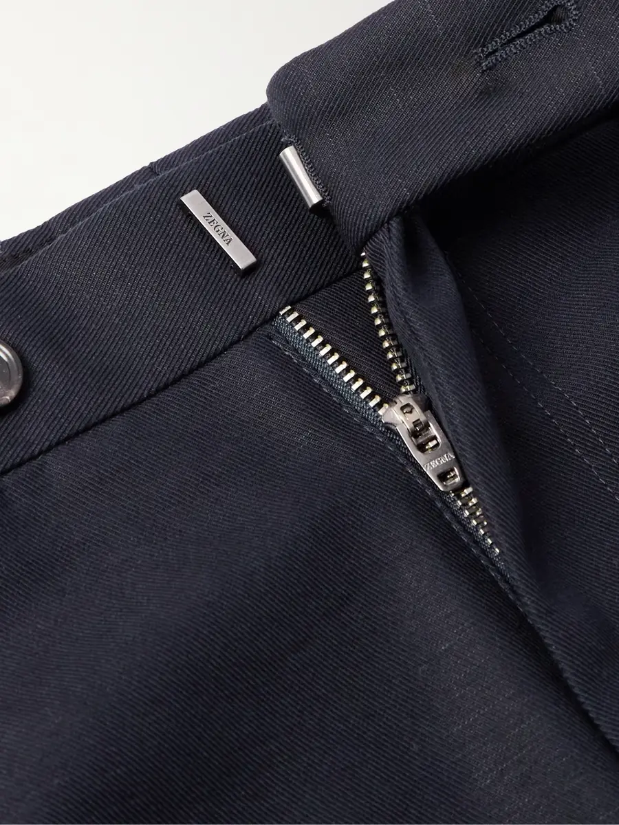 Zegna Tapered Pleated Cotton and Linen-Blend Twill Trousers - Men | Thumbnail 6 Zegna Tapered Pleated Cotton and Linen-Blend Twill Trousers - Men | Thumbnail 6