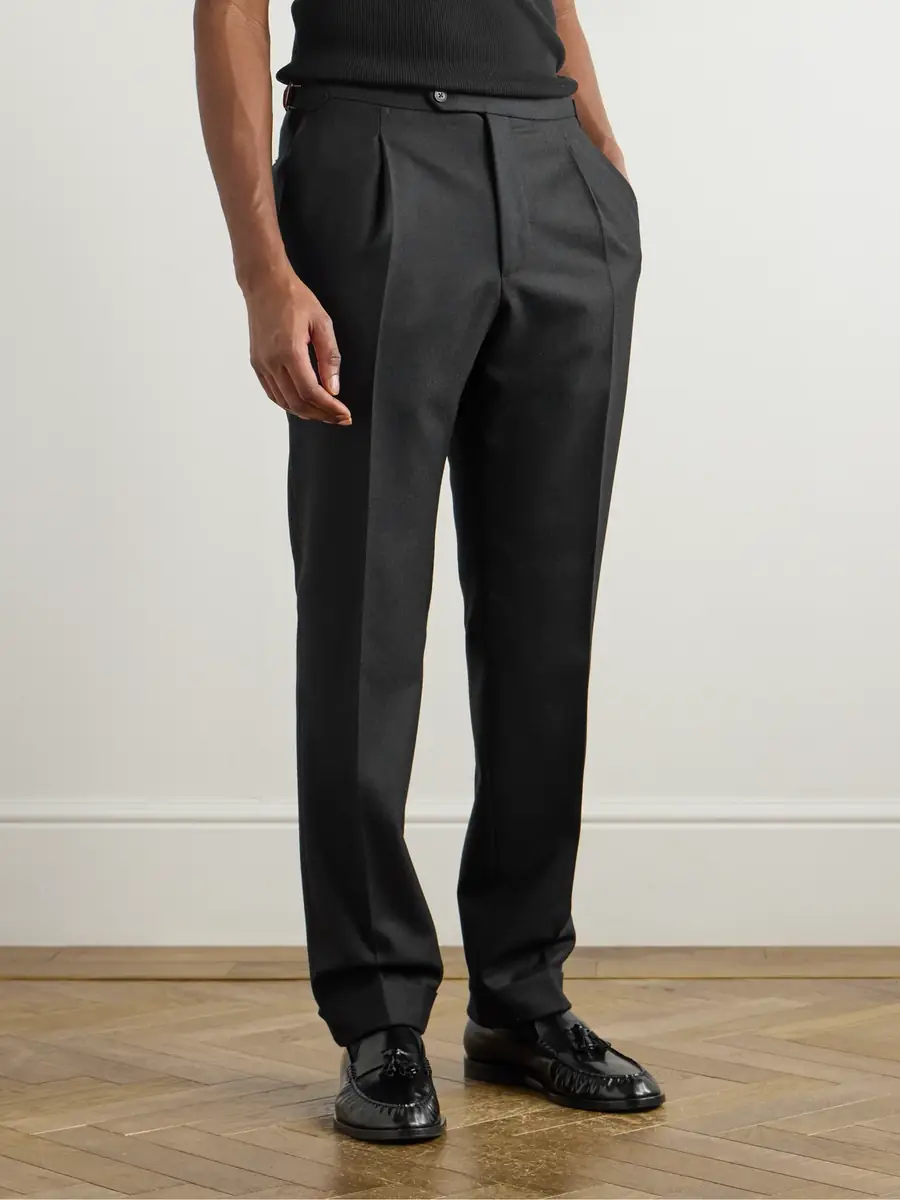 Saman Amel Tapered Pleated Wool-Twill Suit Trousers - Men | Thumbnail 3 Saman Amel Tapered Pleated Wool-Twill Suit Trousers - Men | Thumbnail 3