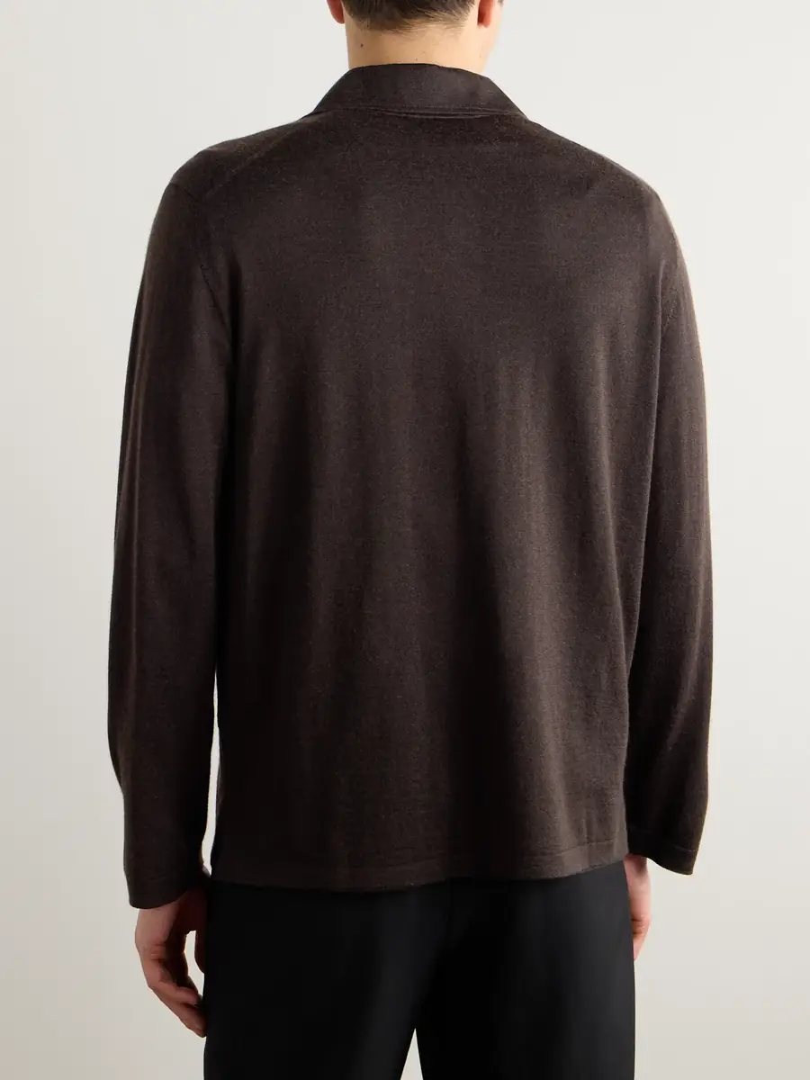 Saman Amel Carlo Cashmere and Silk-Blend Shirt - Men | Thumbnail 3