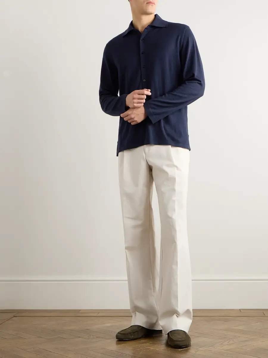 Saman Amel Carlo Cashmere and Silk-Blend Shirt - Men | Thumbnail 2