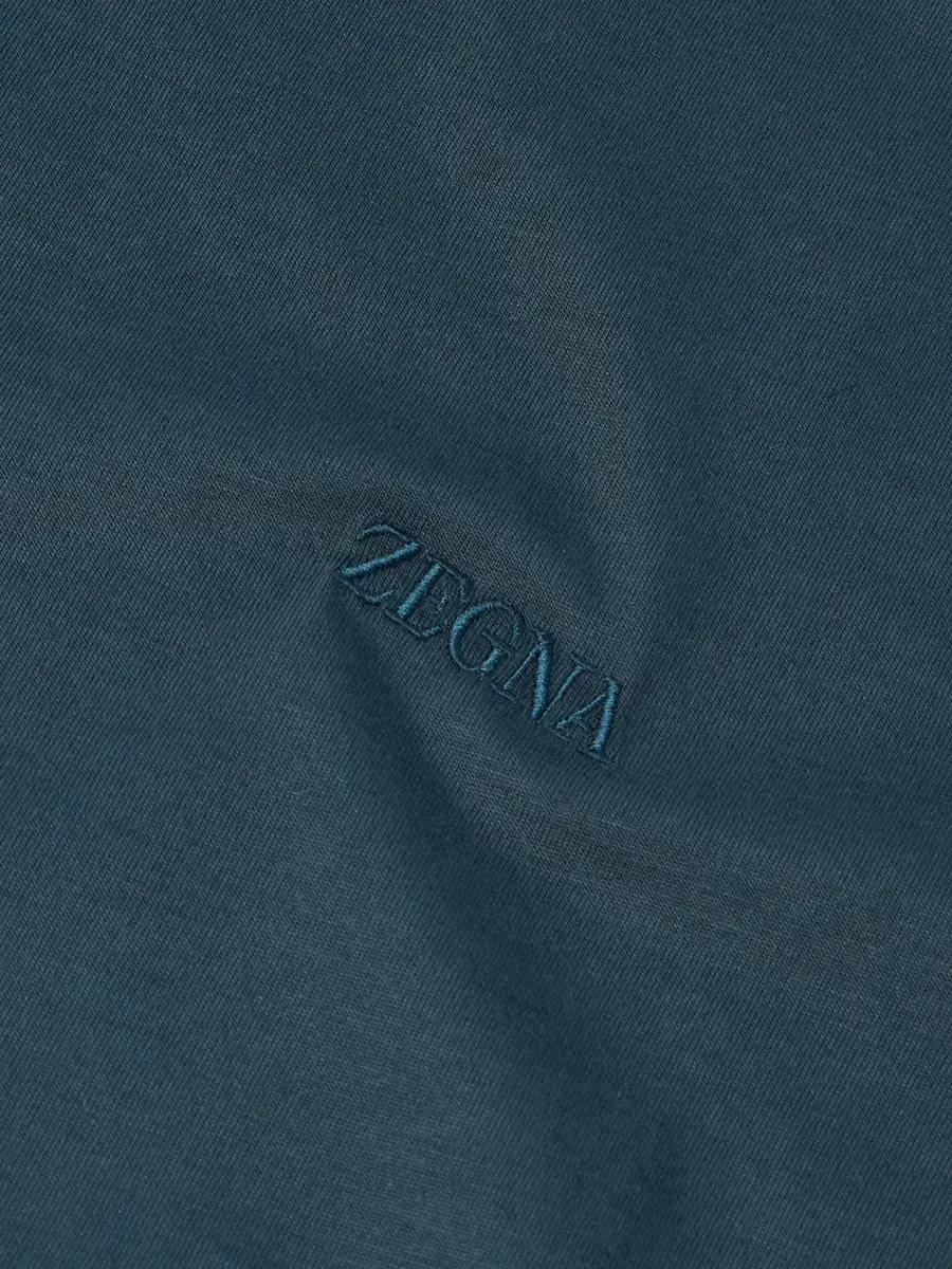 Zegna Slim-Fit Logo-Embroidered Cotton-Jersey T-Shirt - Men | Thumbnail 4 Zegna Slim-Fit Logo-Embroidered Cotton-Jersey T-Shirt - Men | Thumbnail 4