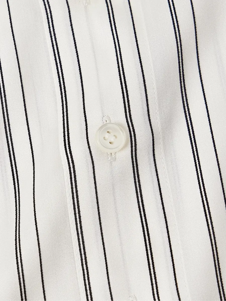Saint Laurent Striped Silk Shirt - Men | Thumbnail 5