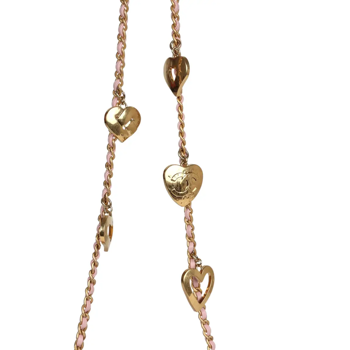 Chanel Pre-owned Chanel Mini Rectangular Flap Bag with Heart Chain Pink Lambskin Antique Gold Hardware | Thumbnail 8 Chanel Pre-owned Chanel Mini Rectangular Flap Bag with Heart Chain Pink Lambskin Antique Gold Hardware | Thumbnail 8