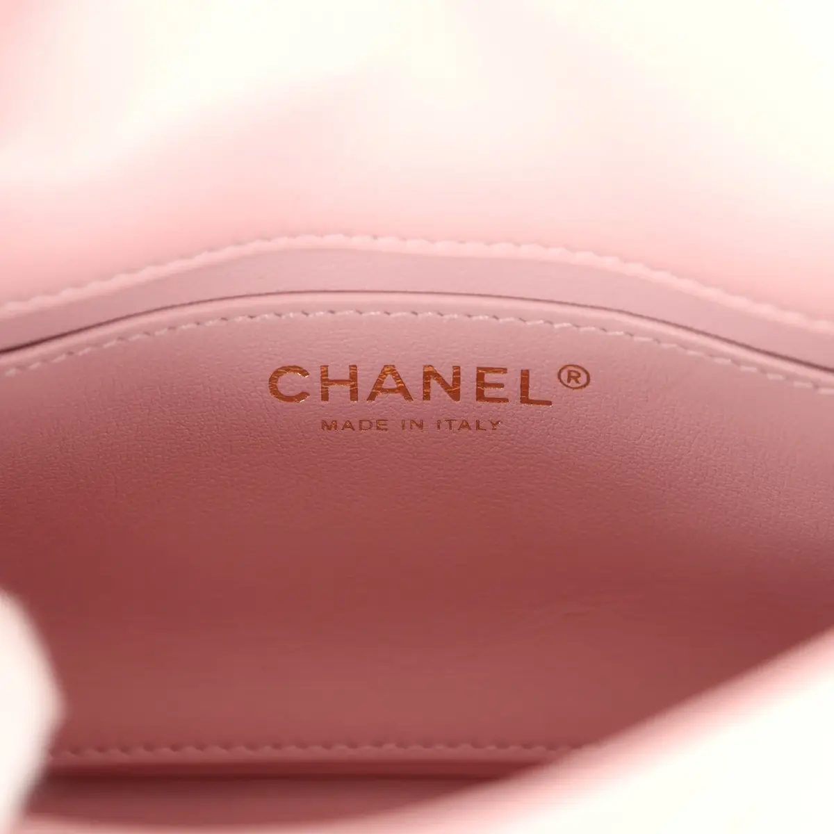 Chanel Pre-owned Chanel Mini Rectangular Flap Bag with Heart Chain Pink Lambskin Antique Gold Hardware | Thumbnail 10 Chanel Pre-owned Chanel Mini Rectangular Flap Bag with Heart Chain Pink Lambskin Antique Gold Hardware | Thumbnail 10