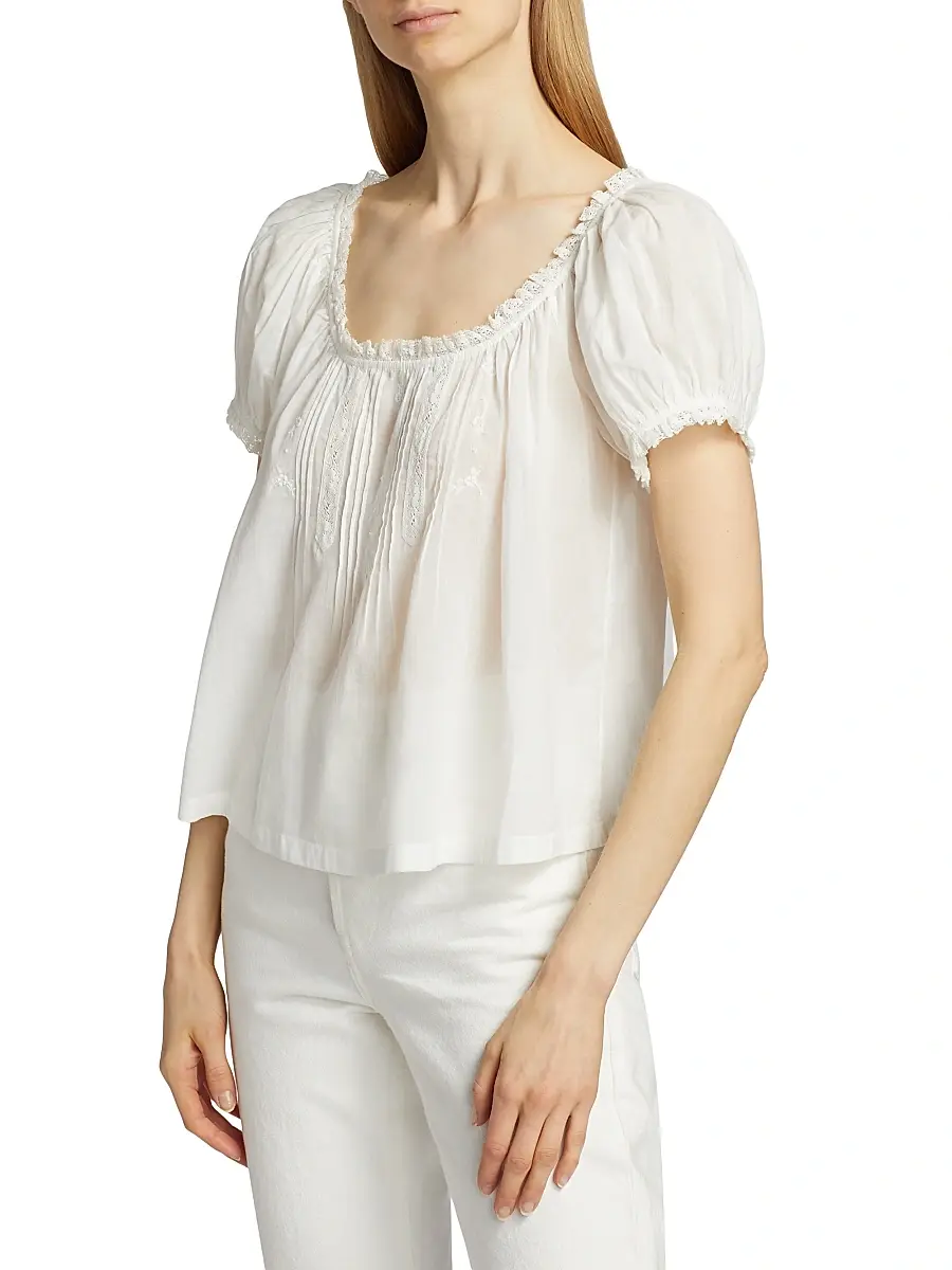 DÔEN Women's Frederica Cotton Top | Thumbnail 4