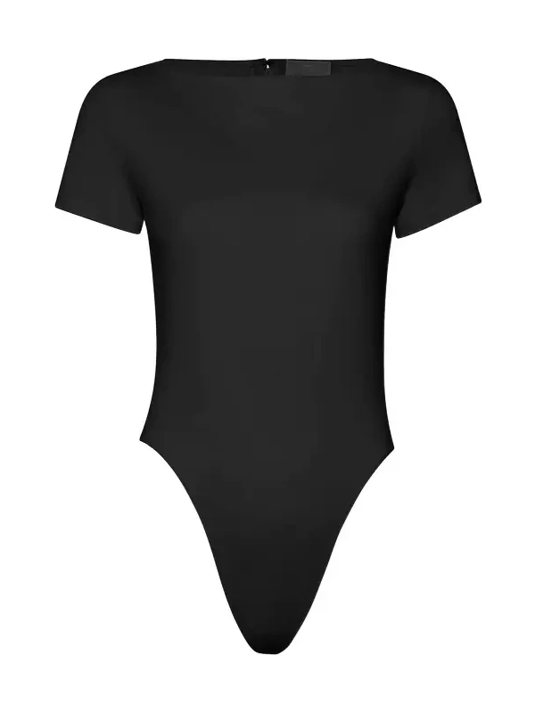 Jersey Short Sleeve Boatneck Bodysuit Jersey Short Sleeve Boatneck Bodysuit