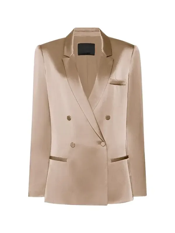 Satin Double Breasted Blazer
