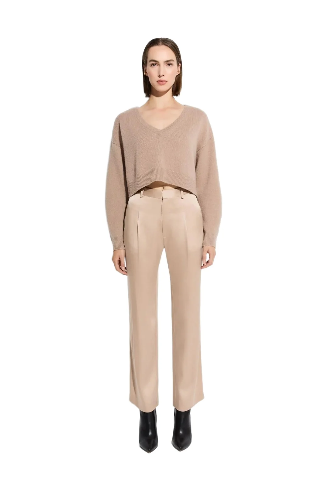 Satin Relaxed Pleated Pant Satin Relaxed Pleated Pant