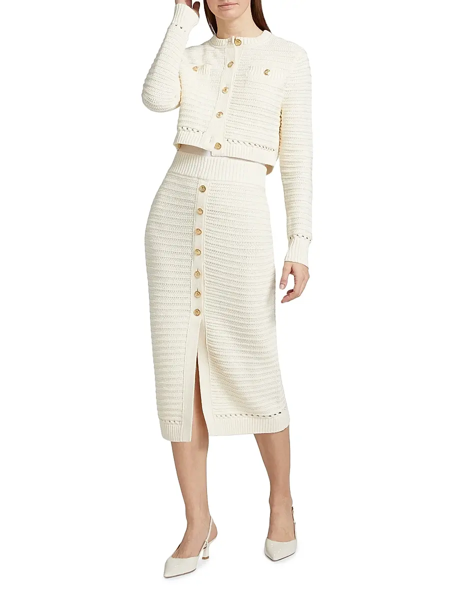 Toccin Women's Miller Knit Cotton Cardigan | Thumbnail 2 Toccin Women's Miller Knit Cotton Cardigan | Thumbnail 2