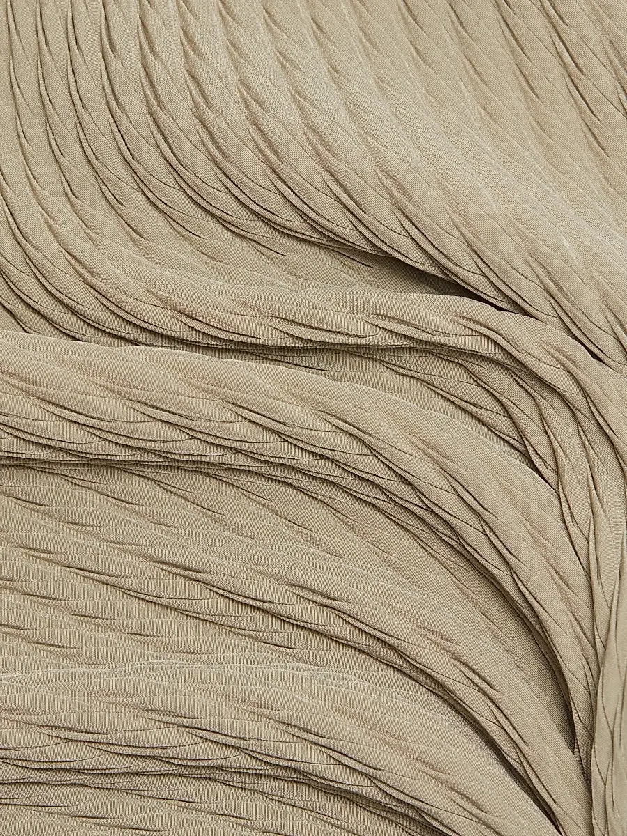 Issey Miyake Women's Rhombus Pleats Midi-Skirt - Ash Beige | Thumbnail 7