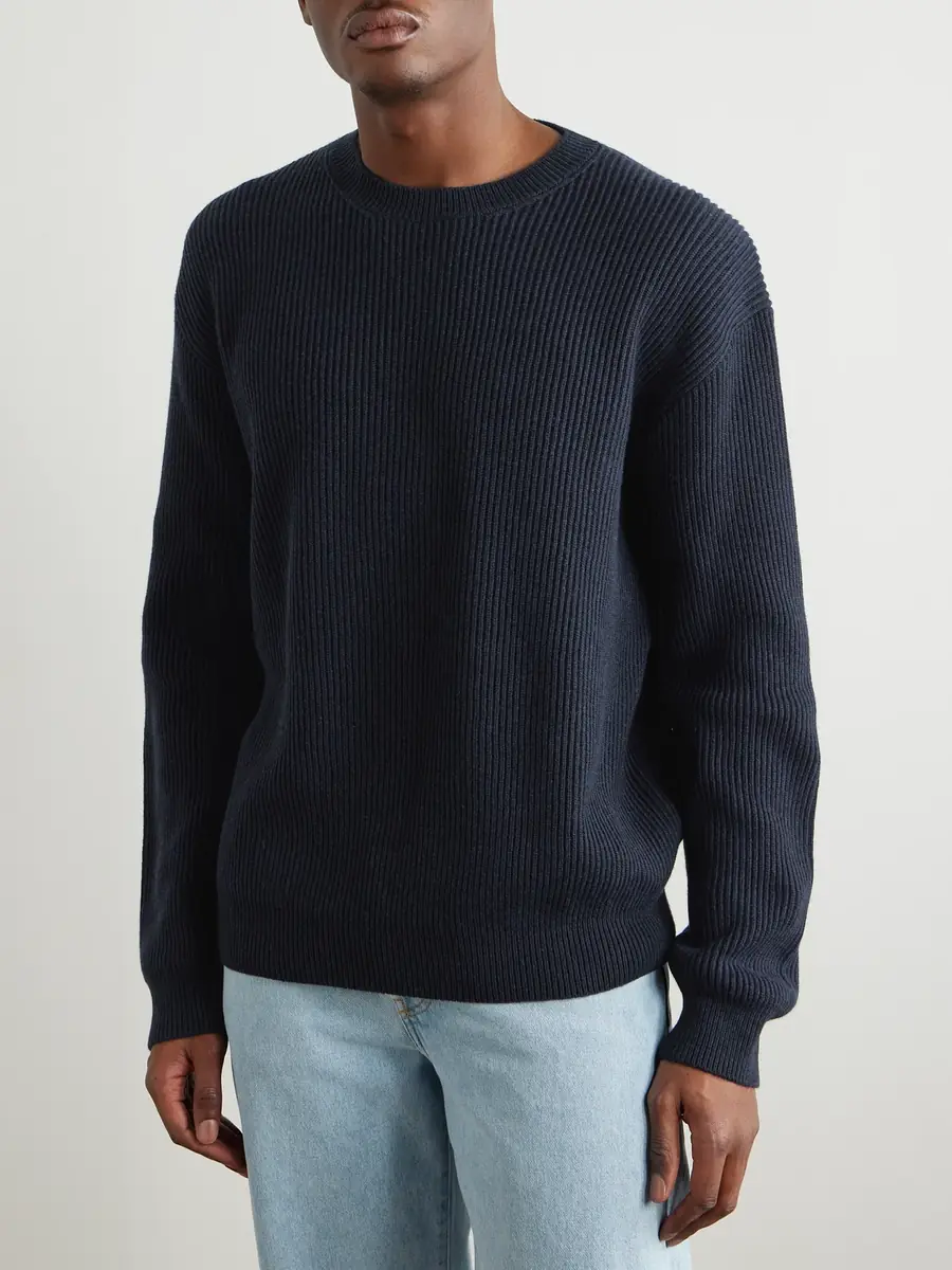 Loro Piana Fobello Ribbed Cashmere Sweater - Men | Thumbnail 3 Loro Piana Fobello Ribbed Cashmere Sweater - Men | Thumbnail 3