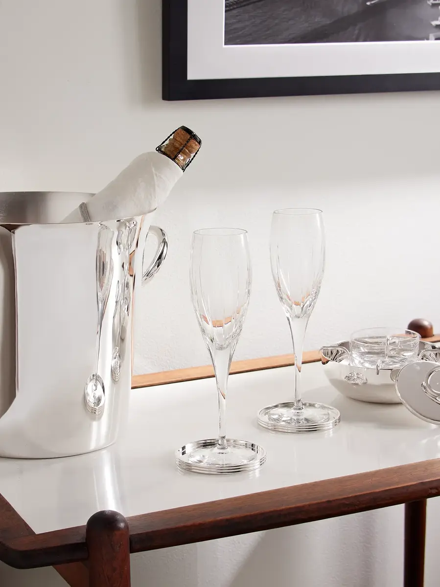 Christofle Iriana Set of Two Crystal Champagne Flutes - Men | Thumbnail 2 Christofle Iriana Set of Two Crystal Champagne Flutes - Men | Thumbnail 2