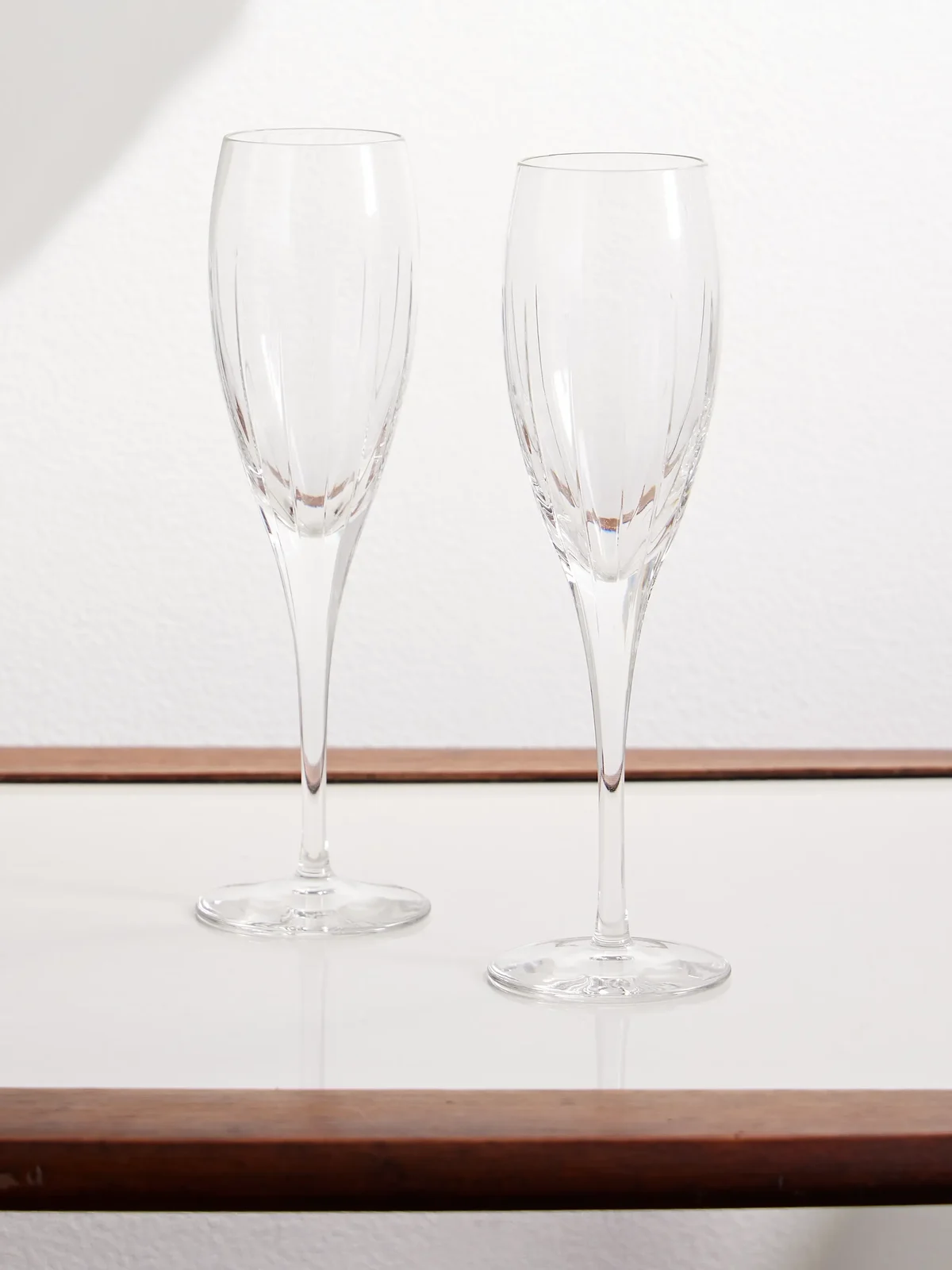Christofle Iriana Set of Two Crystal Champagne Flutes - Men