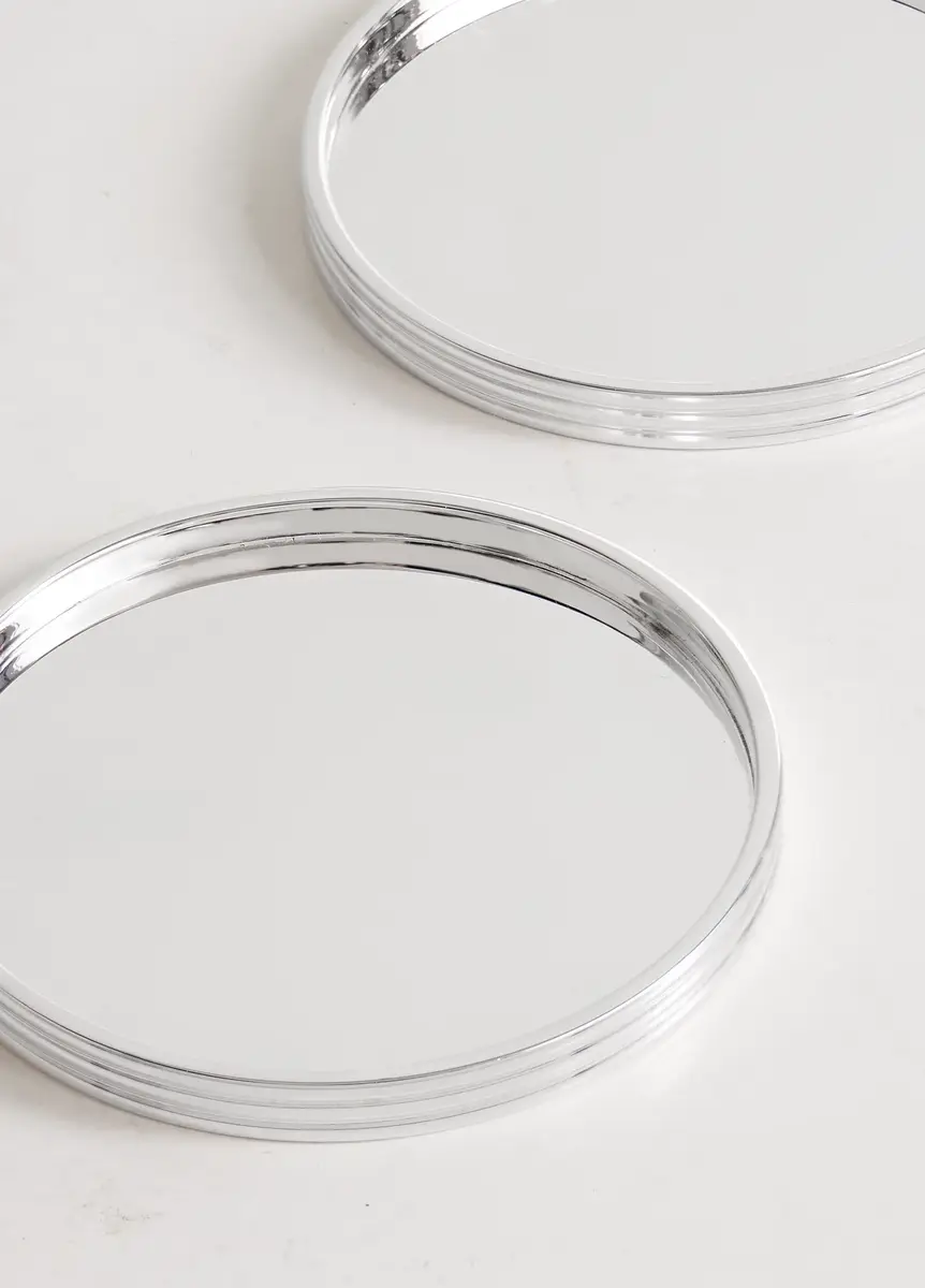Christofle KT Set of Two Silver-Plated Glass Coasters - Men | Thumbnail 3 Christofle KT Set of Two Silver-Plated Glass Coasters - Men | Thumbnail 3
