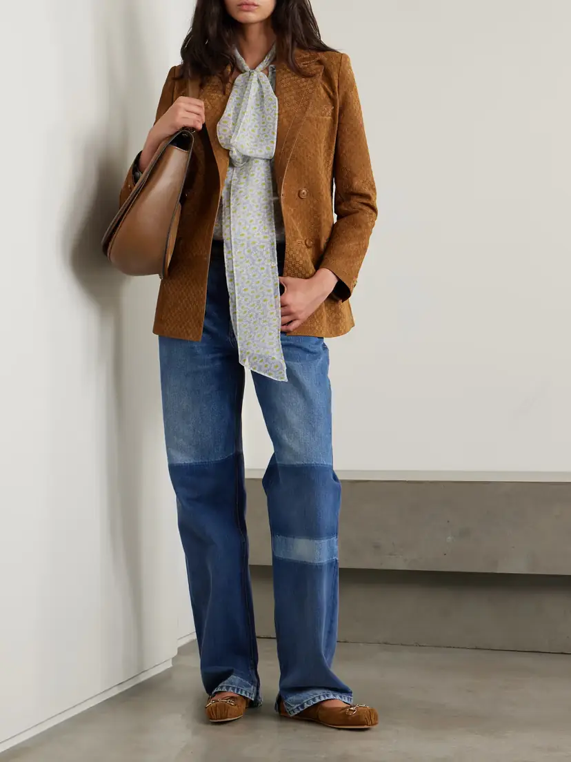 Gucci Patchwork Low-rise Boyfriend Jeans | Thumbnail 2 Gucci Patchwork Low-rise Boyfriend Jeans | Thumbnail 2