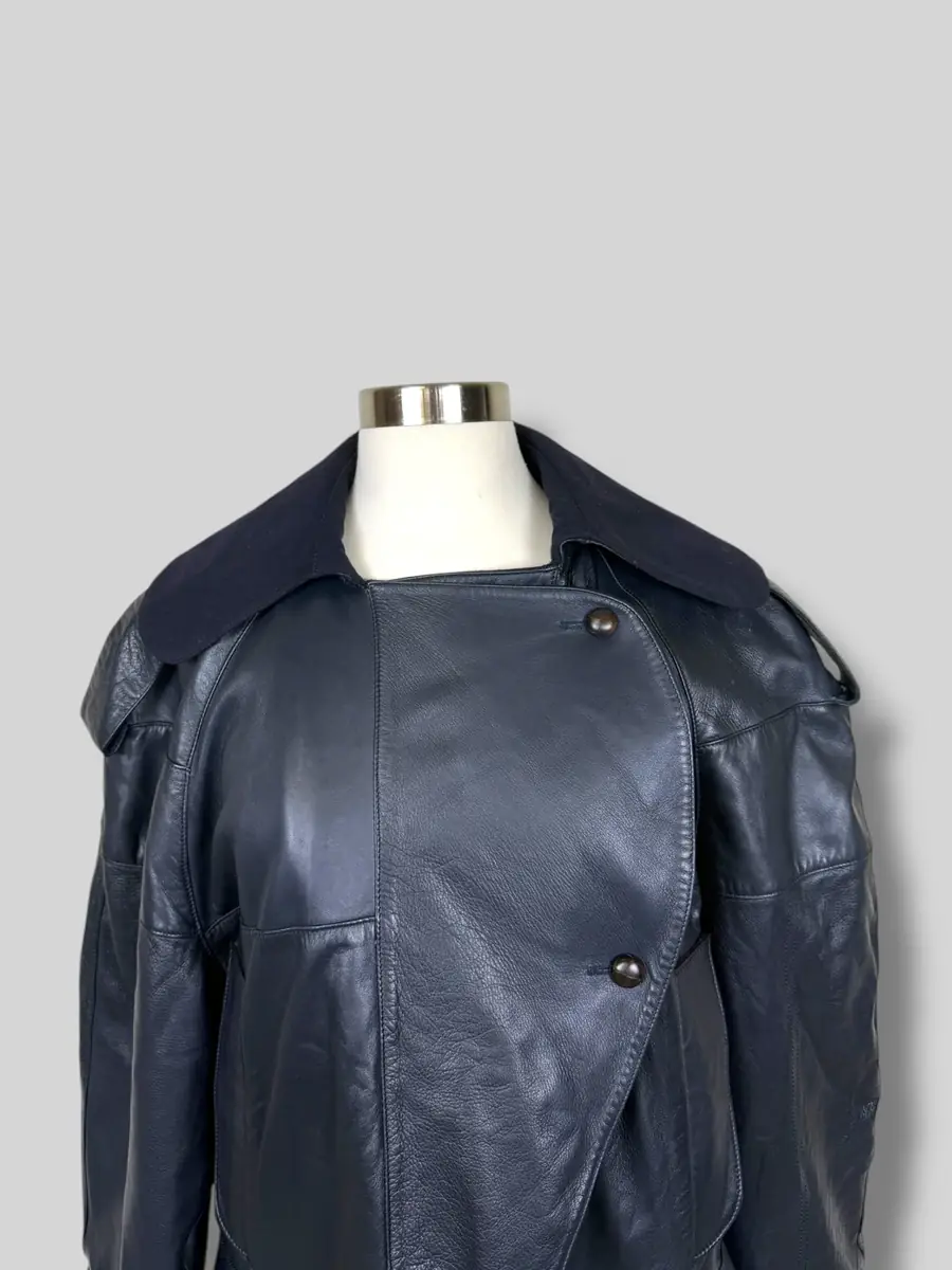 Jen Wonders Studio Navy Leather Jacket | Thumbnail 11