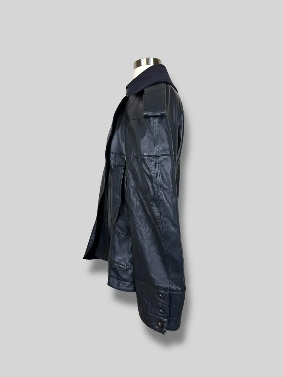 Jen Wonders Studio Navy Leather Jacket | Thumbnail 12