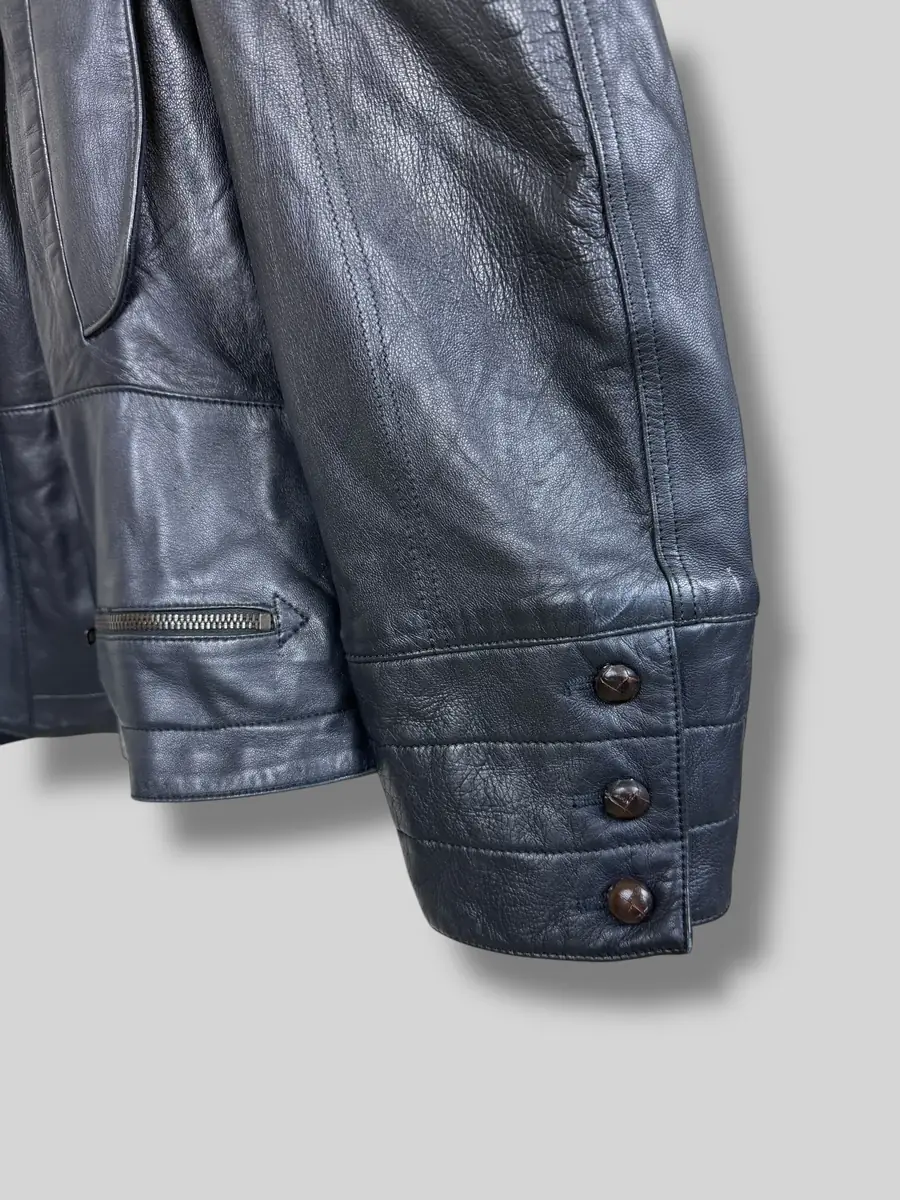 Jen Wonders Studio Navy Leather Jacket | Thumbnail 13