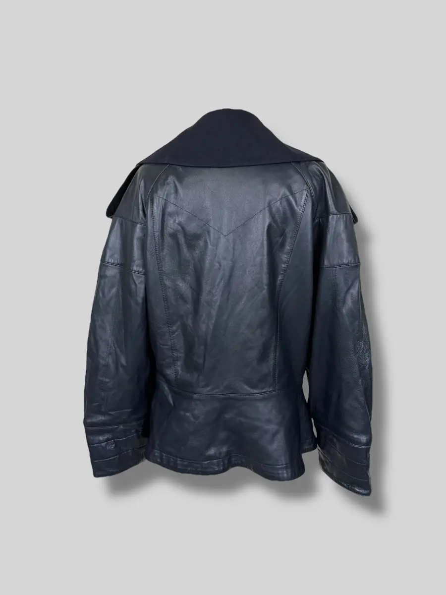 Jen Wonders Studio Navy Leather Jacket | Thumbnail 14