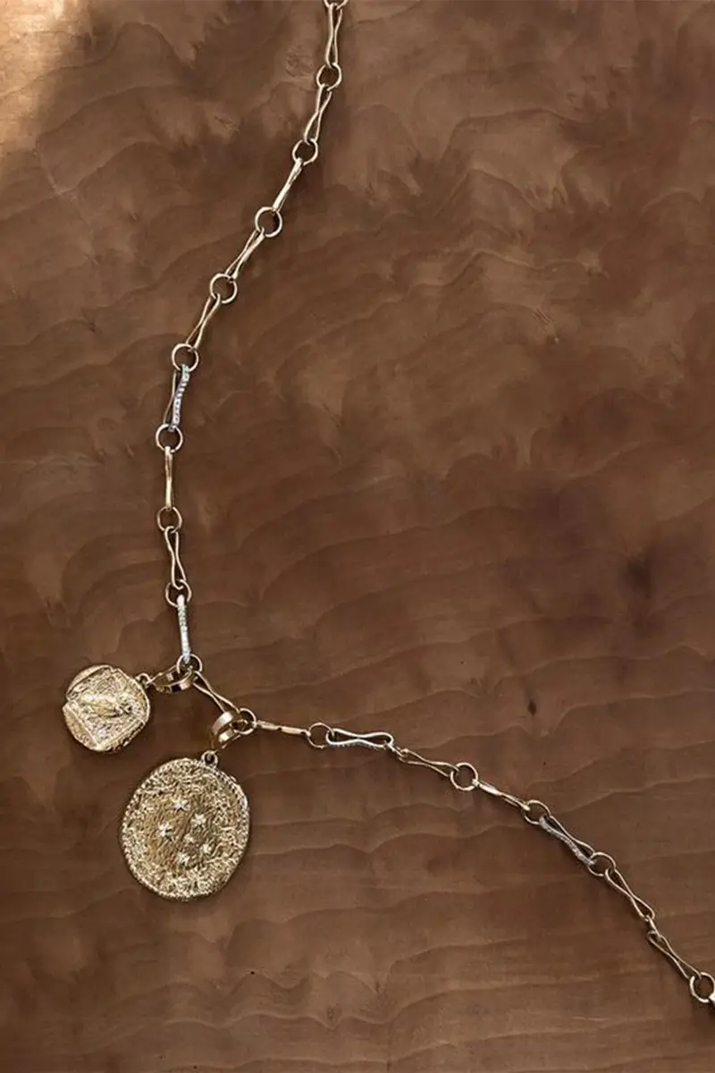Azlee Large Pave Circle Link Chain 20" | Thumbnail 4 Azlee Large Pave Circle Link Chain 20" | Thumbnail 4