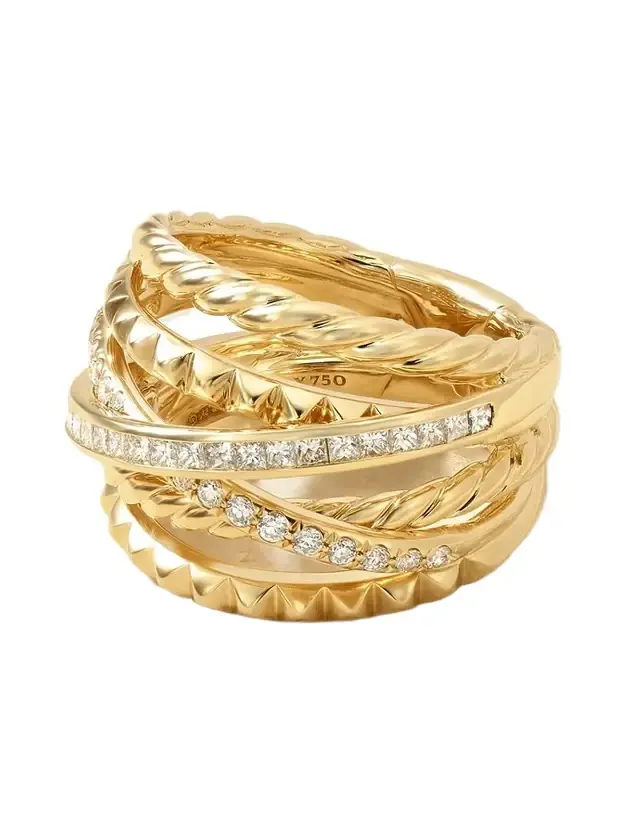 Crossover® Trio Six Row 18-karat Gold Diamond Ring