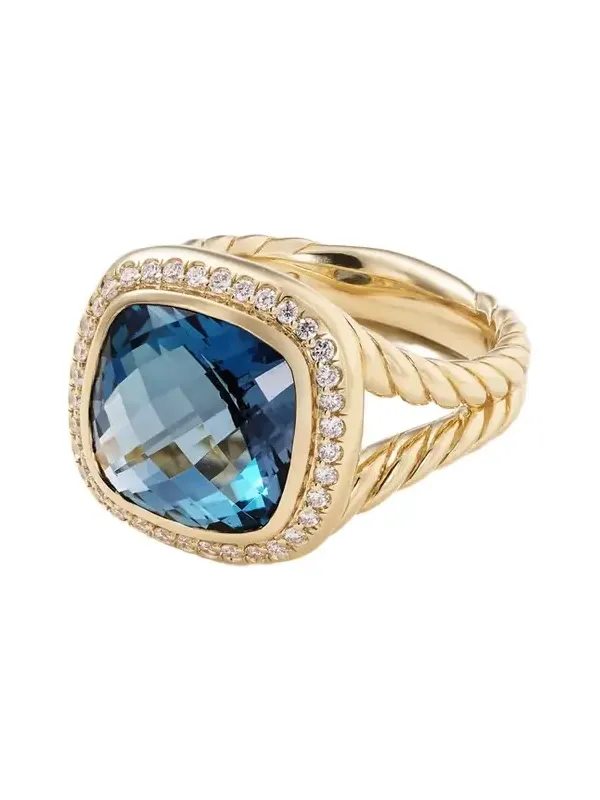David Yurman Albion® 18-karat Gold, Topaz And Diamond Ring - Blue
