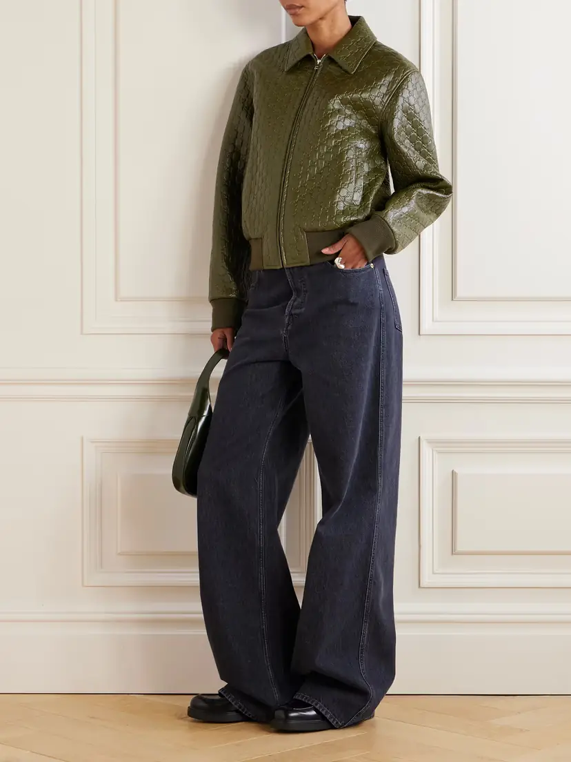 Gucci Embossed Leather Jacket | Thumbnail 2 Gucci Embossed Leather Jacket | Thumbnail 2