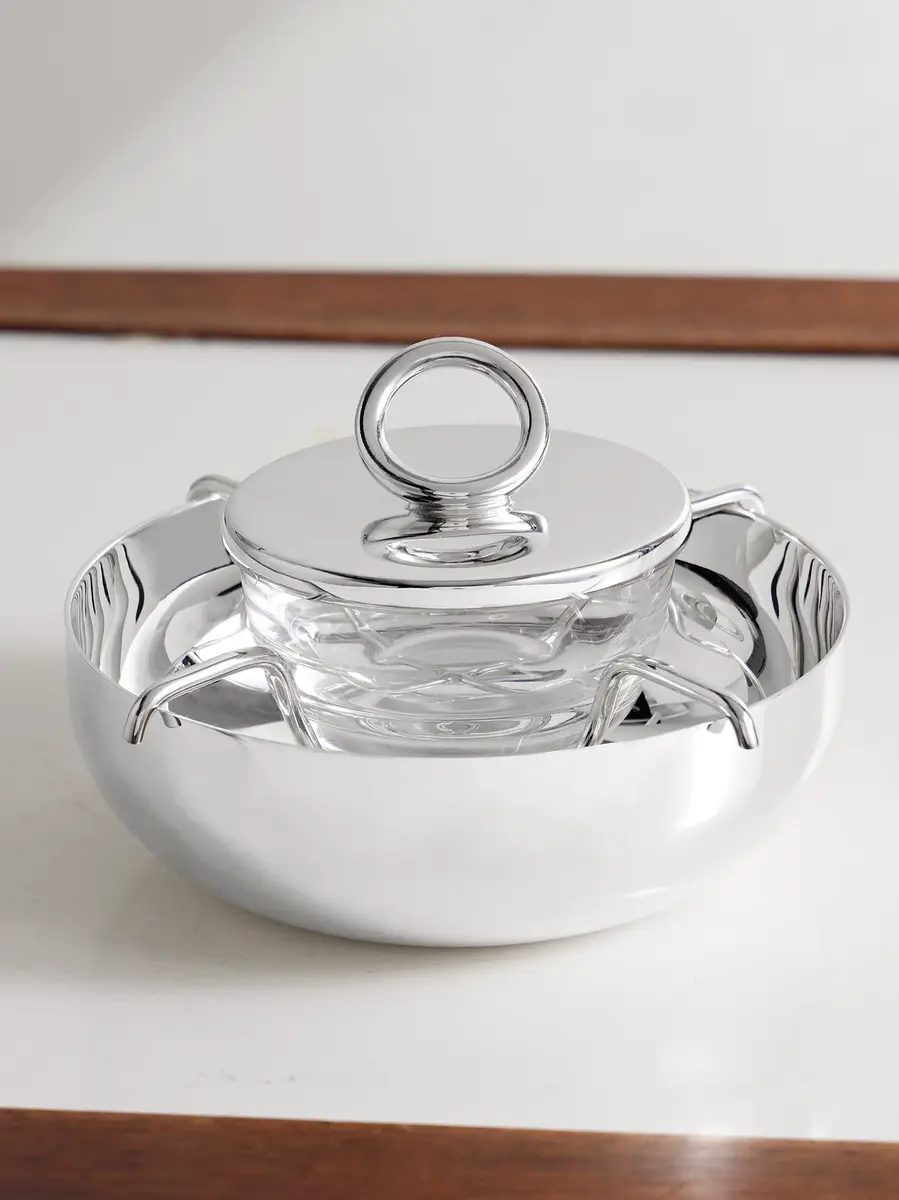 Christofle Vertigo Small Silver-Plated Caviar Serving Set - Men