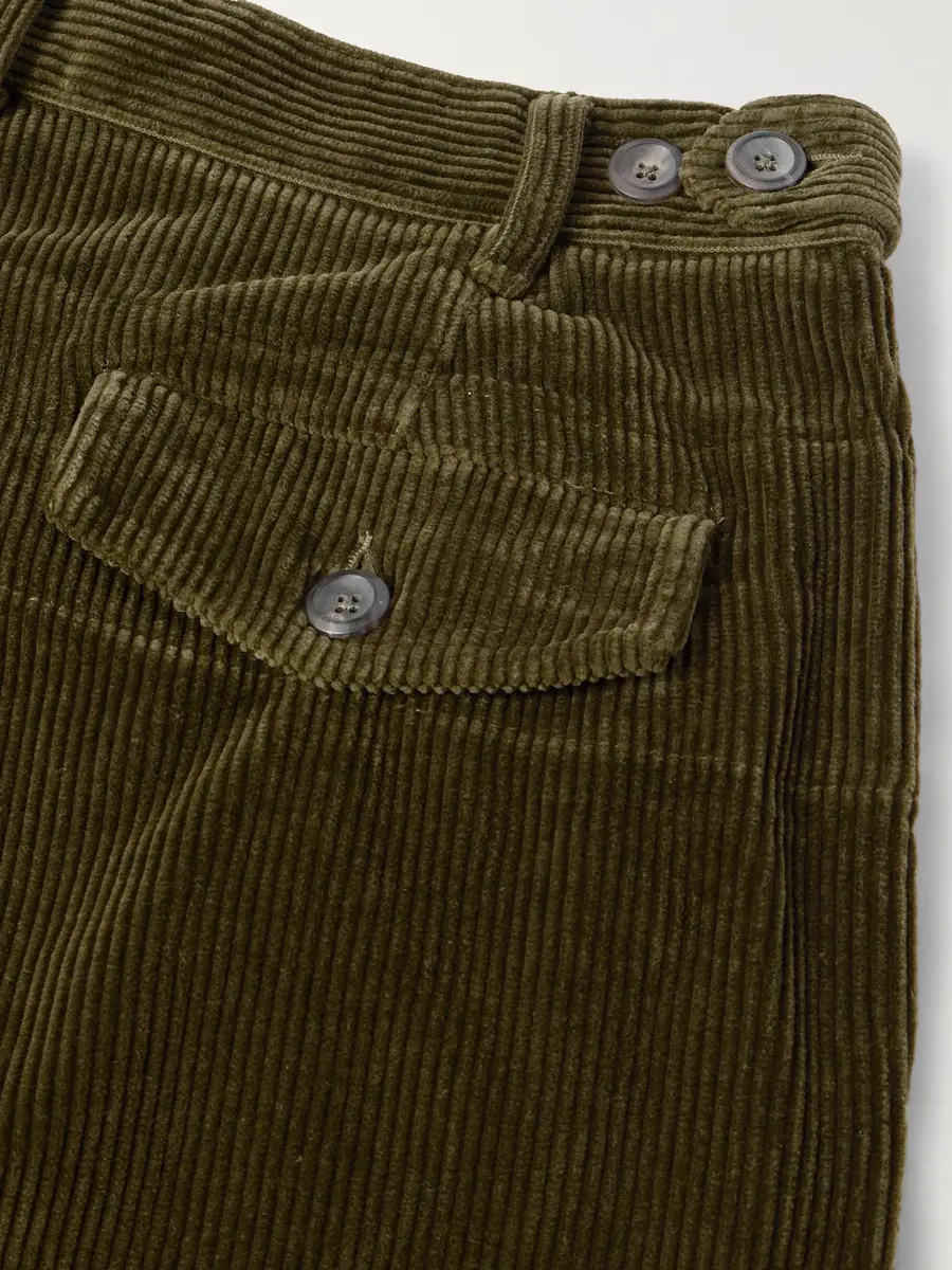Drake's Games Straight-Leg Pleated Cotton-Corduroy Trousers - Men | Thumbnail 5 Drake's Games Straight-Leg Pleated Cotton-Corduroy Trousers - Men | Thumbnail 5