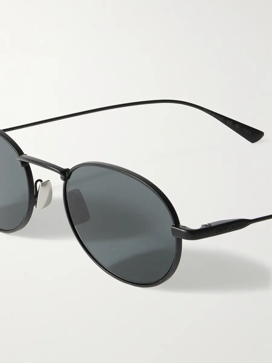 Saint Laurent Round-Frame Metal Sunglasses - Men | Thumbnail 3 Saint Laurent Round-Frame Metal Sunglasses - Men | Thumbnail 3