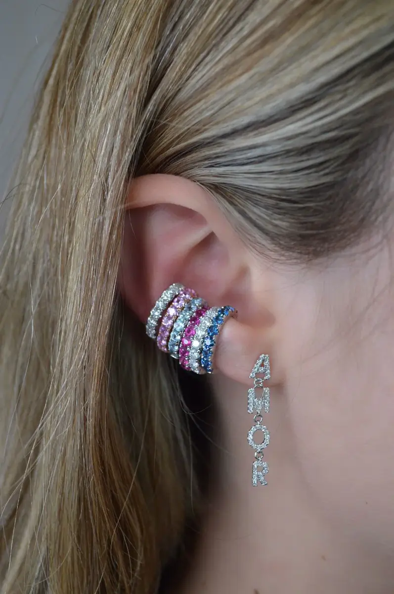 Wish Fine Jewelry 0.61ct Pink Sapphire 18K Gold Ear Cuff | Thumbnail 2 Wish Fine Jewelry 0.61ct Pink Sapphire 18K Gold Ear Cuff | Thumbnail 2