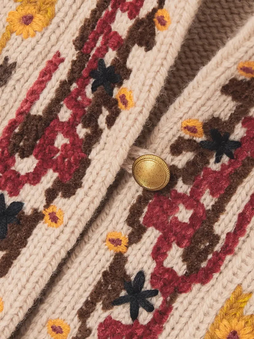 Valentino Garavani Fringed Embroidered Wool Vest | Thumbnail 5
