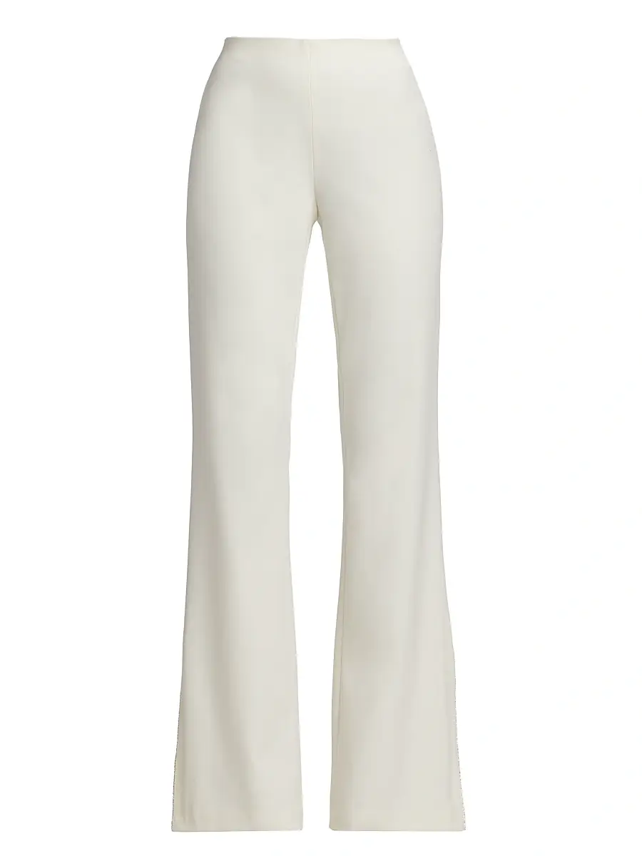 Women's Lara Split-Hem Flared Pants - Ecru Women's Lara Split-Hem Flared Pants - Ecru