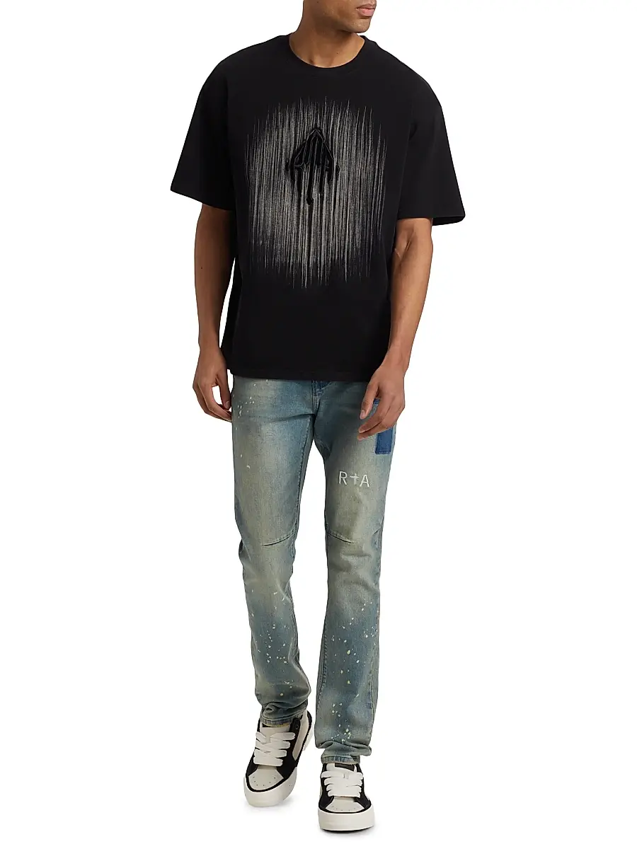RTA Men's Concrete Bryant Skinny-Leg Logo Jeans - Blue Kyanite | Thumbnail 2