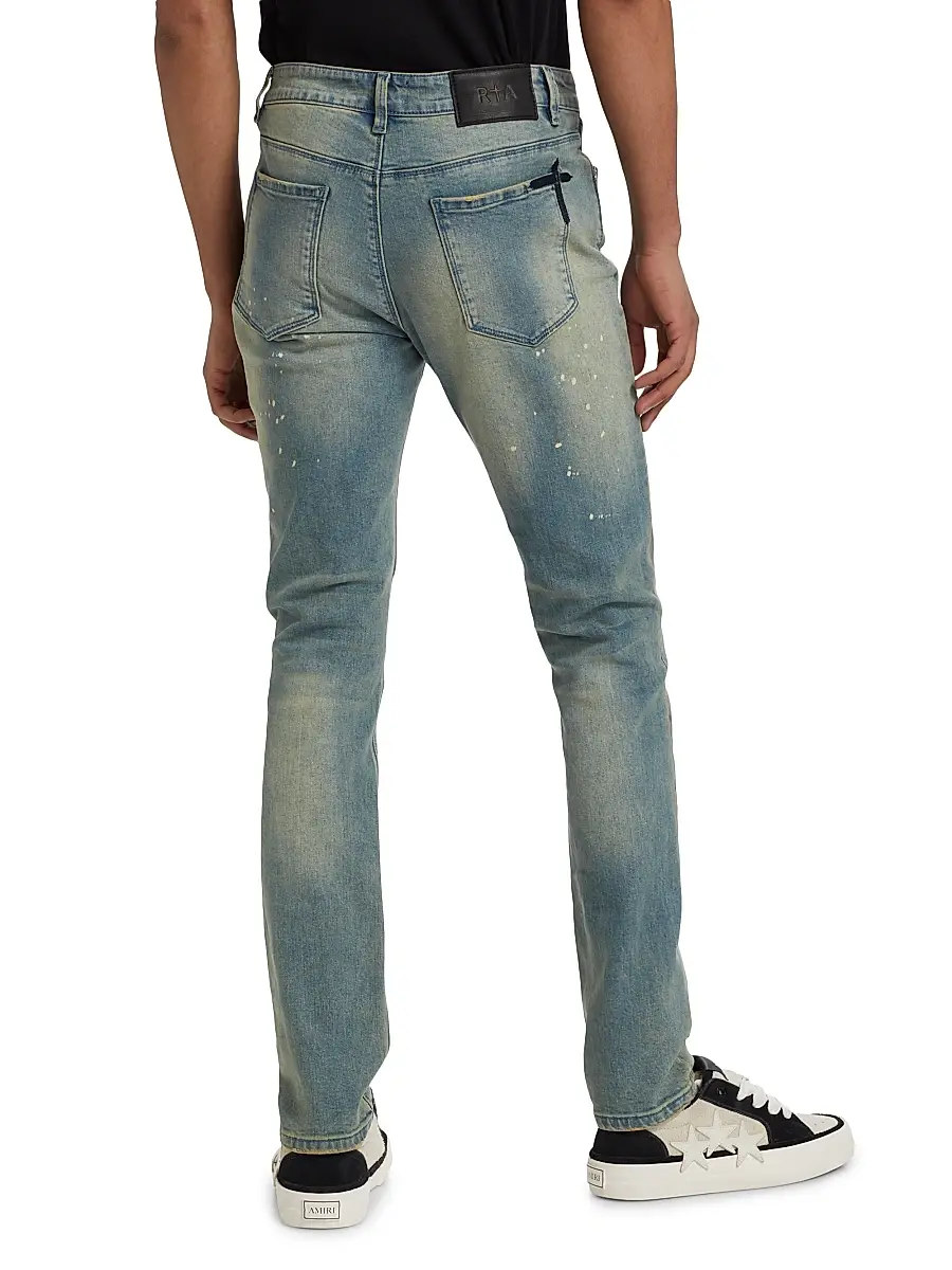 RTA Men's Concrete Bryant Skinny-Leg Logo Jeans - Blue Kyanite | Thumbnail 5