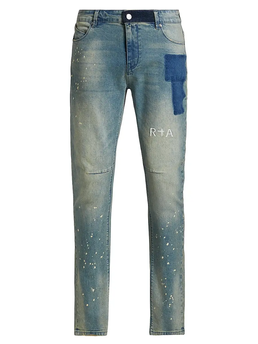 Men's Concrete Bryant Skinny-Leg Logo Jeans - Blue Kyanite Men's Concrete Bryant Skinny-Leg Logo Jeans - Blue Kyanite