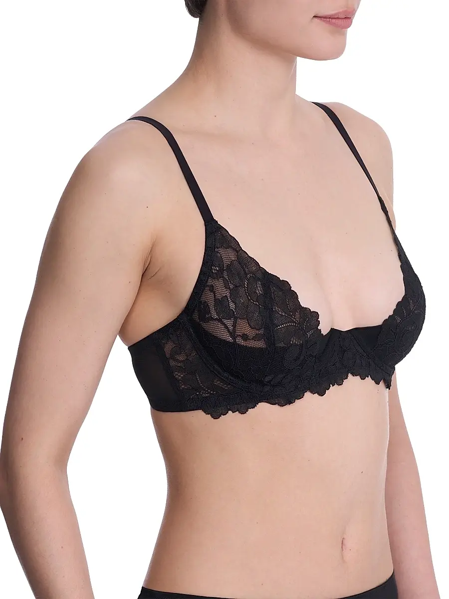 Natori Women's Peony Lace Plunge Unlined Underwire Bra - Dk Raspberry | Thumbnail 2