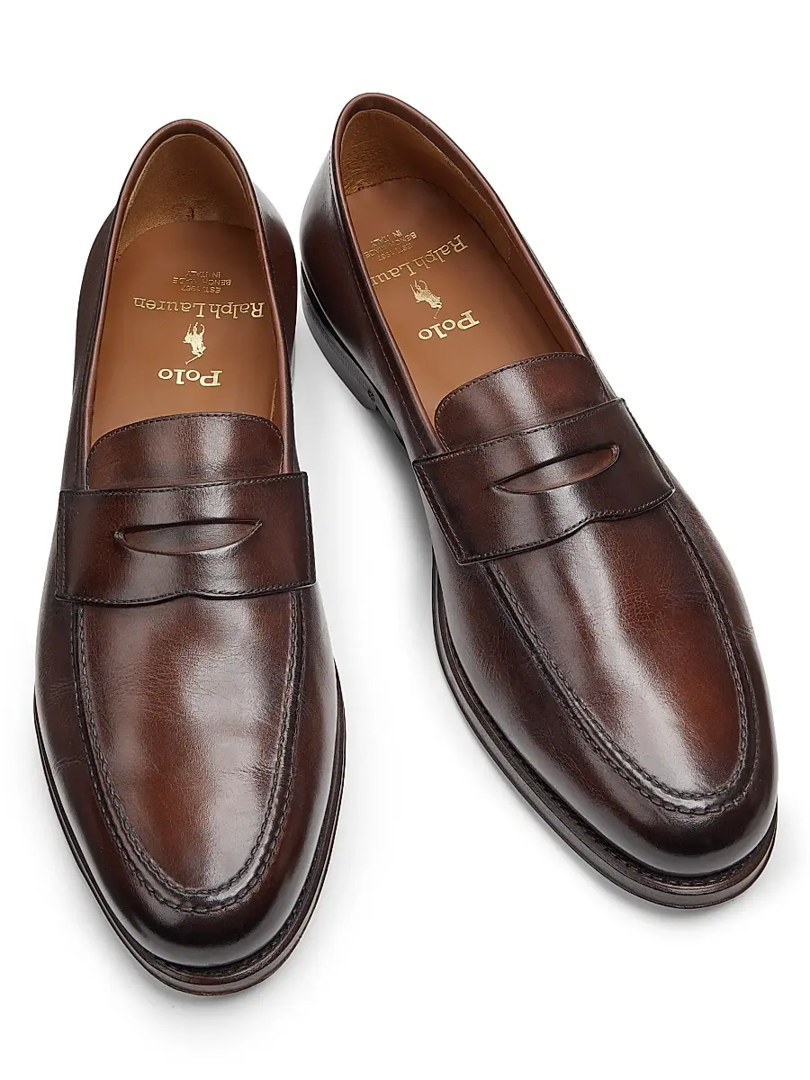 Polo Ralph Lauren Men's Maestra Leather Penny Loafers | Thumbnail 4 Polo Ralph Lauren Men's Maestra Leather Penny Loafers | Thumbnail 4