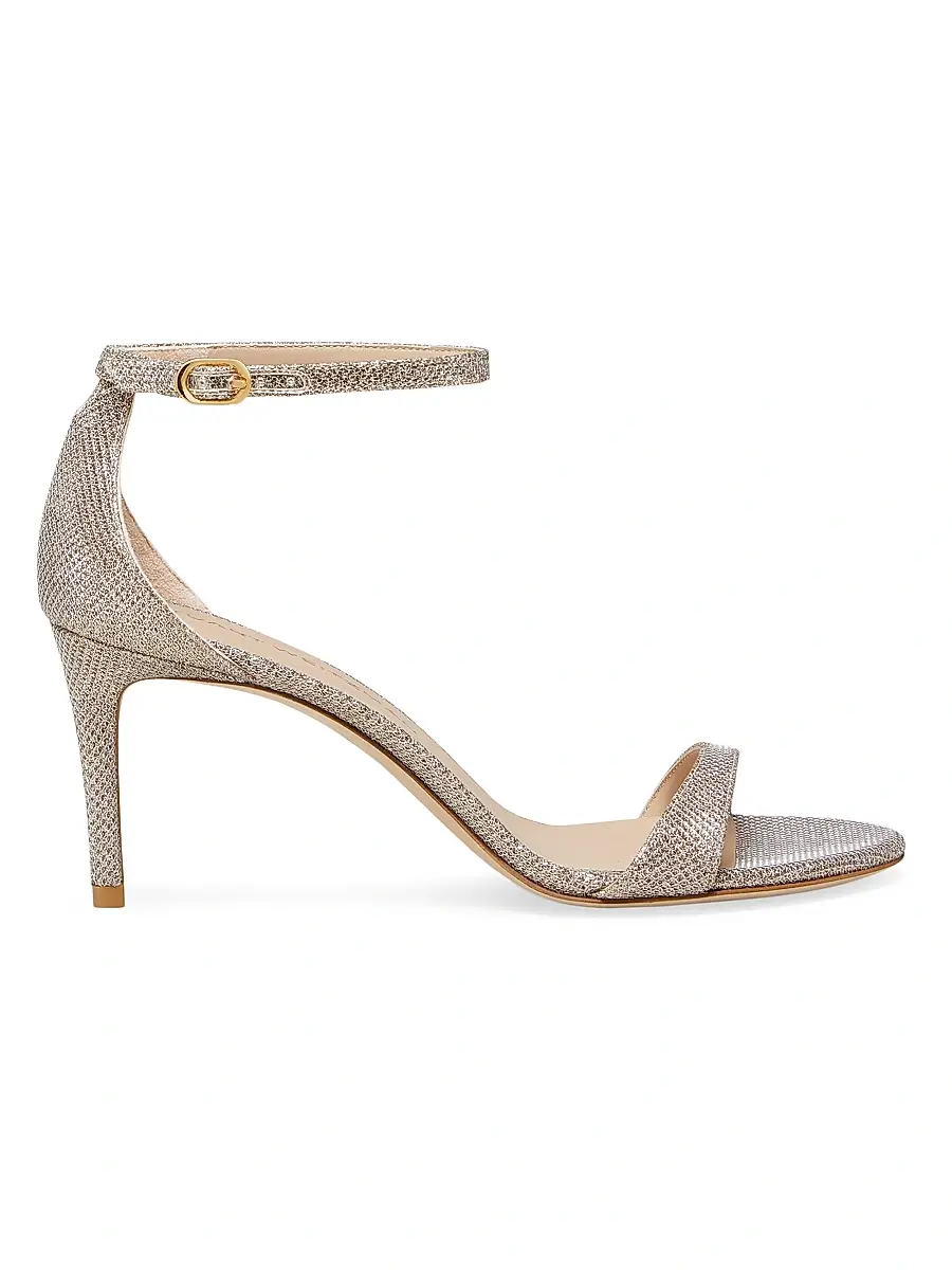 Stuart Weitzman Women's Nudist II Leather Sandals - Poudre | Image 1 Stuart Weitzman Women's Nudist II Leather Sandals - Poudre | Image 1