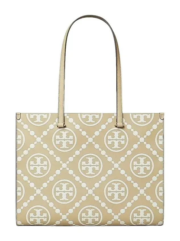 Women's T Monogram Embossed Leather Tote Bag Women's T Monogram Embossed Leather Tote Bag