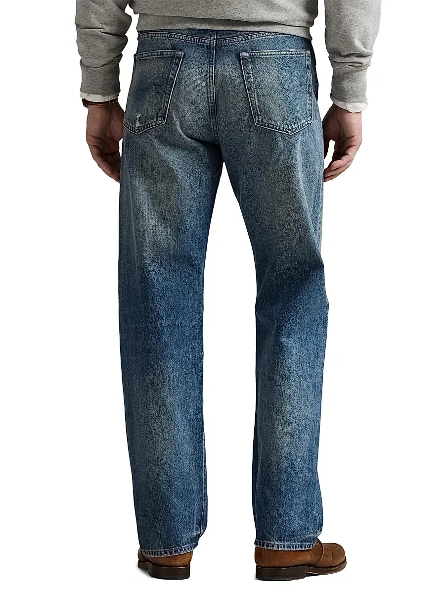 Polo Ralph Lauren Men's Heritage Distressed Straight Jeans | Thumbnail 5 Polo Ralph Lauren Men's Heritage Distressed Straight Jeans | Thumbnail 5