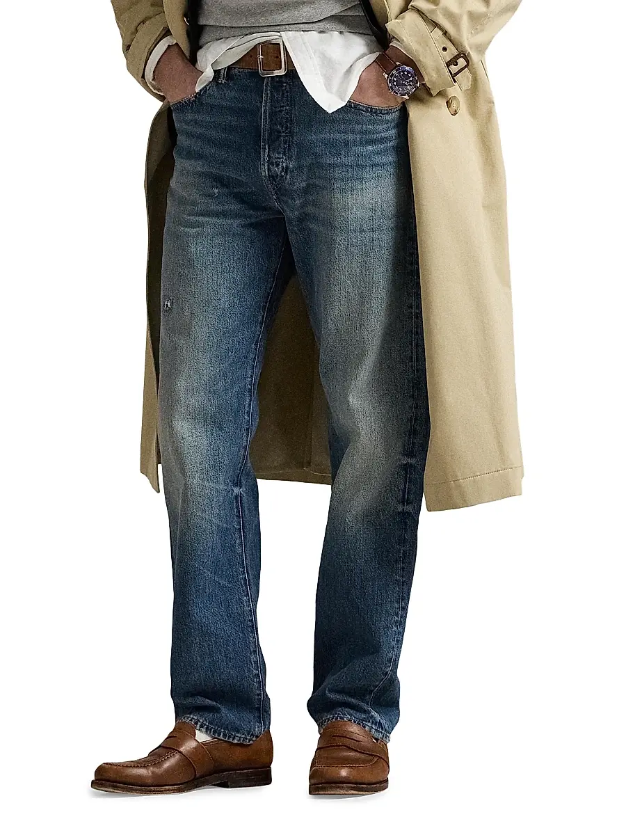 Polo Ralph Lauren Men's Heritage Distressed Straight Jeans | Thumbnail 7 Polo Ralph Lauren Men's Heritage Distressed Straight Jeans | Thumbnail 7