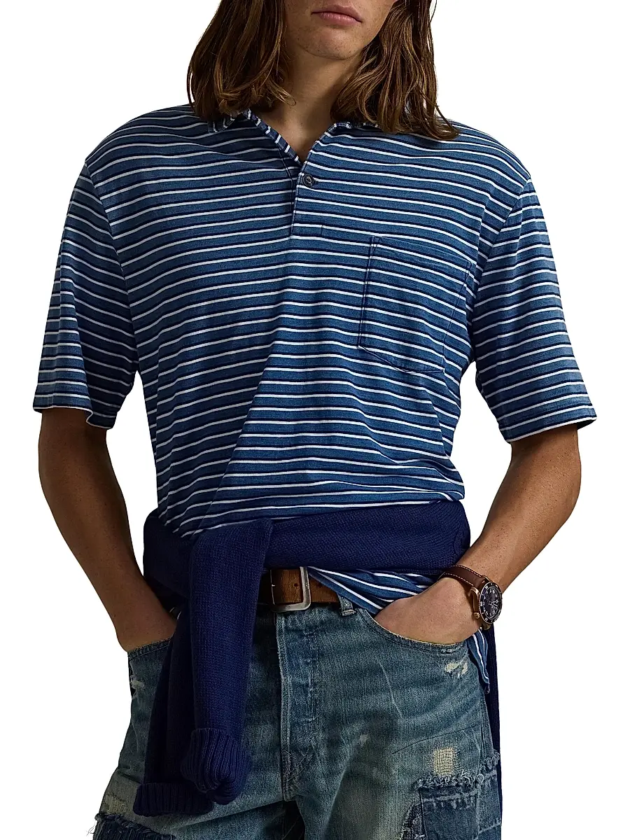Polo Ralph Lauren Men's Classic-Fit Striped Jersey Polo Shirt | Thumbnail 3 Polo Ralph Lauren Men's Classic-Fit Striped Jersey Polo Shirt | Thumbnail 3
