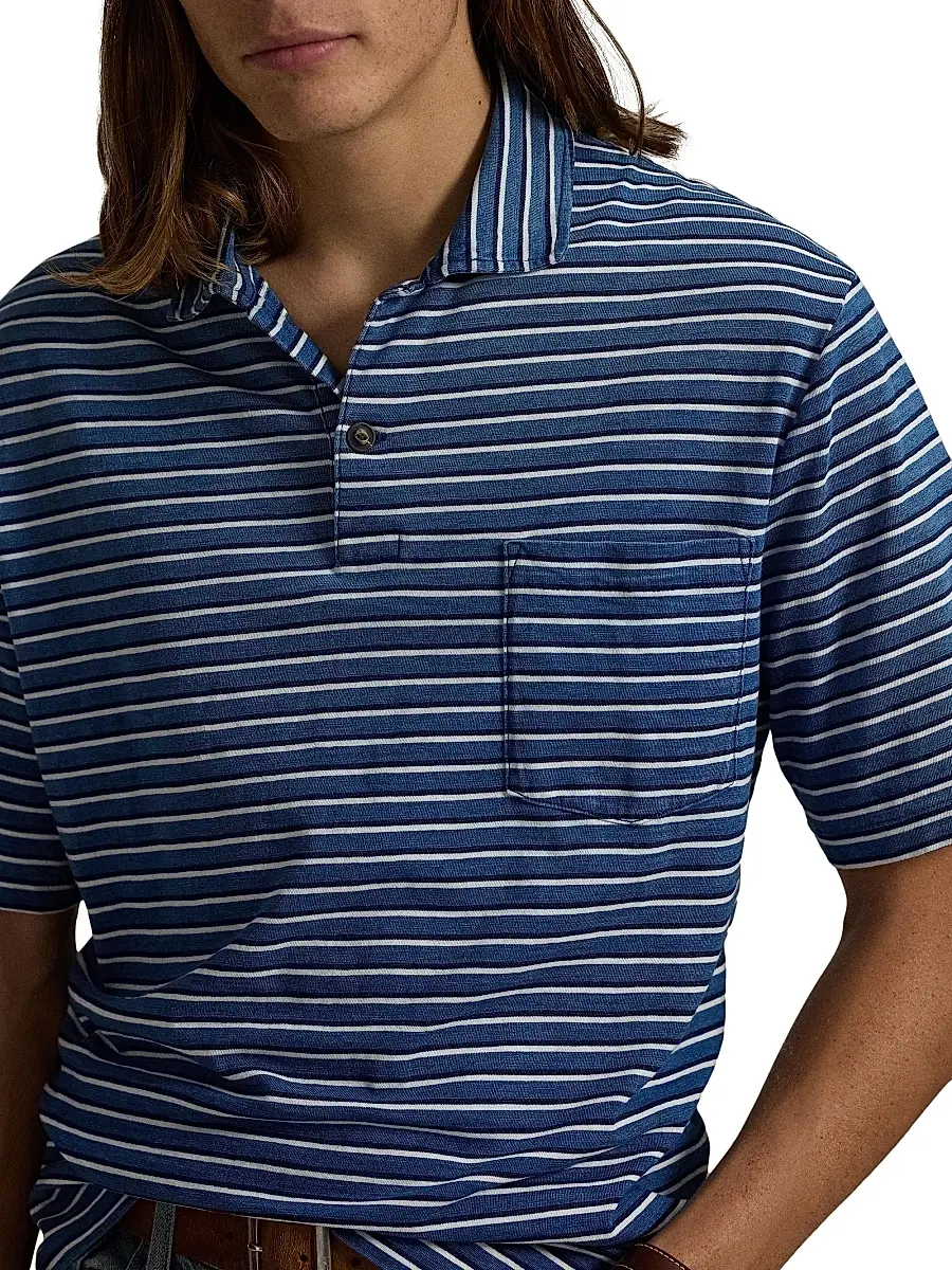 Polo Ralph Lauren Men's Classic-Fit Striped Jersey Polo Shirt | Thumbnail 5 Polo Ralph Lauren Men's Classic-Fit Striped Jersey Polo Shirt | Thumbnail 5