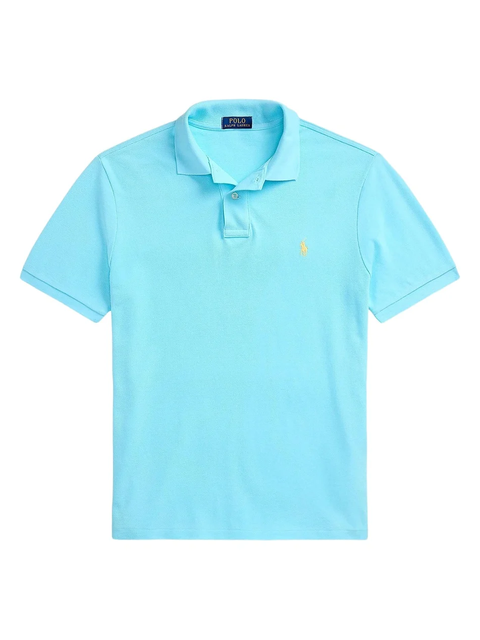 Men's Custom-Slim-Fit Mesh Polo Shirt