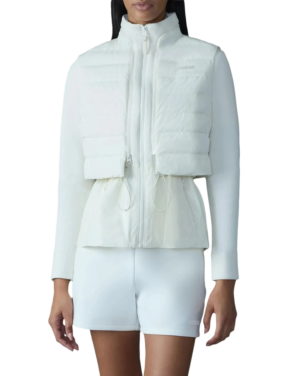 Women's Priscilla Mixed-Media Jacket Women's Priscilla Mixed-Media Jacket