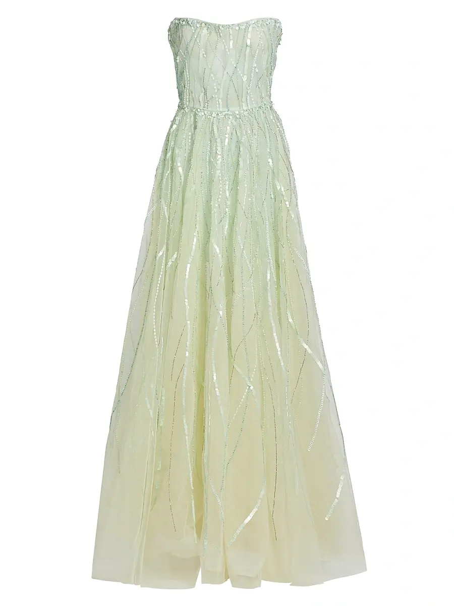 Atelier Prabal Gurung Women's Nancy Sequined Strapless Gown | Image 1 Atelier Prabal Gurung Women's Nancy Sequined Strapless Gown | Image 1