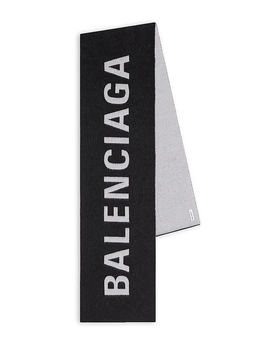 Balenciaga Women's Macro Scarf - Black | Image 1 Balenciaga Women's Macro Scarf - Black | Image 1